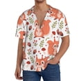 thumbnail image 3 of Xecao offers the Squirrel And for Men's Casual Short-sleeved Shirt, a button-up collared shirt with a pocket, perfect for beach vacations and yacht travel in the Small size., 3 of 7