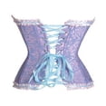thumbnail image 3 of Femmes Vintage Overbust Corset Classique Bustier en Acier Os Lacets Haut, 3 of 6