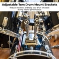 thumbnail image 6 of 2 Pairs Drum Brackets,Adjustable Mounting Holder Arm,Sturdy Metal Drum Replacement Stand,Reduce Vibration, 6 of 6