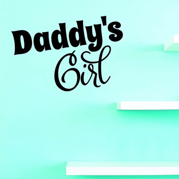Custom Decals Daddys Girl Wall Art Size: 20 X 40 Inches Color: Black