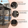thumbnail image 3 of Mondawe 10x12 ft Hardtop Gazebos Outdoor Patio Gazebo with Netting,Hardtop Pergola 2-Tier Aluminum Canopy, Black, 3 of 9