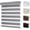 A-grey (No Drill), variant on No Drill Zebra Blinds for Windows, Cordless Day & Night Dual Sheer Roller Shades, Easy Installation, Free-Stop Lift System, Light Filtering Privacy Blinds for Home(White,15" W x 48" H)