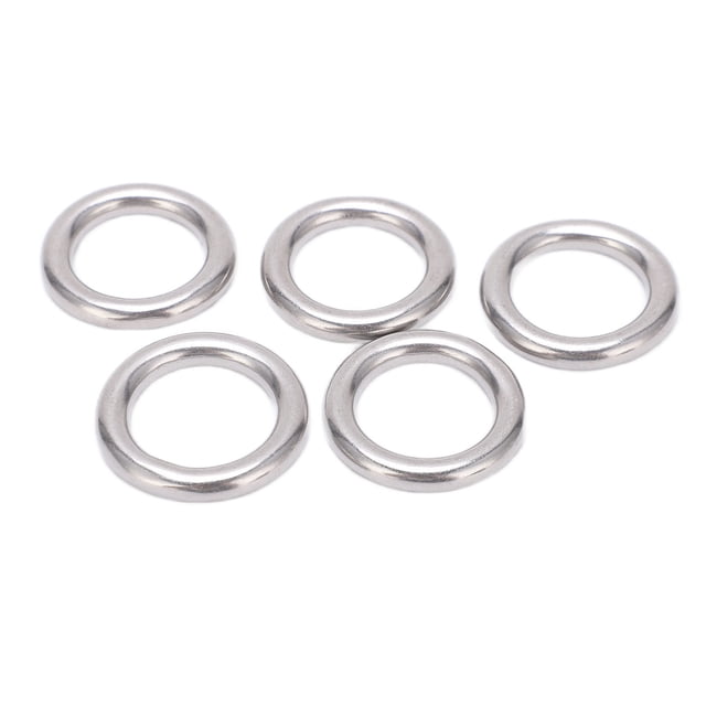 5pcs 304 Stainless Steel Round O Rings Multi Purpose Seamless Welded Metal O Ring for Sailing Diving5x20mm