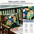 thumbnail image 5 of 18x18 Inch Outdoor Throw Pillows Set of 2, Waterproof & Fade-Resistant, Square Decorative Cushion For Patio Furniture, All Weather Outdoor Pillows (Tropical Flower Bird), 5 of 7