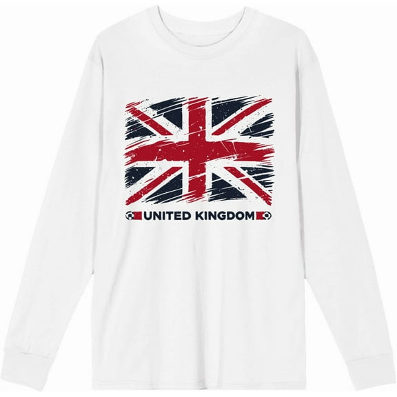 World Cup 1994 United Kingdom UK Adult White Crew Neck Long Sleeve Tee-Medium