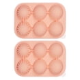 thumbnail image 1 of Silicone Molds 6 Cavity Ice Molds With Flower Round Shapes Release Reusable Ice Cream For Homemade Popsicles, 1 of 5