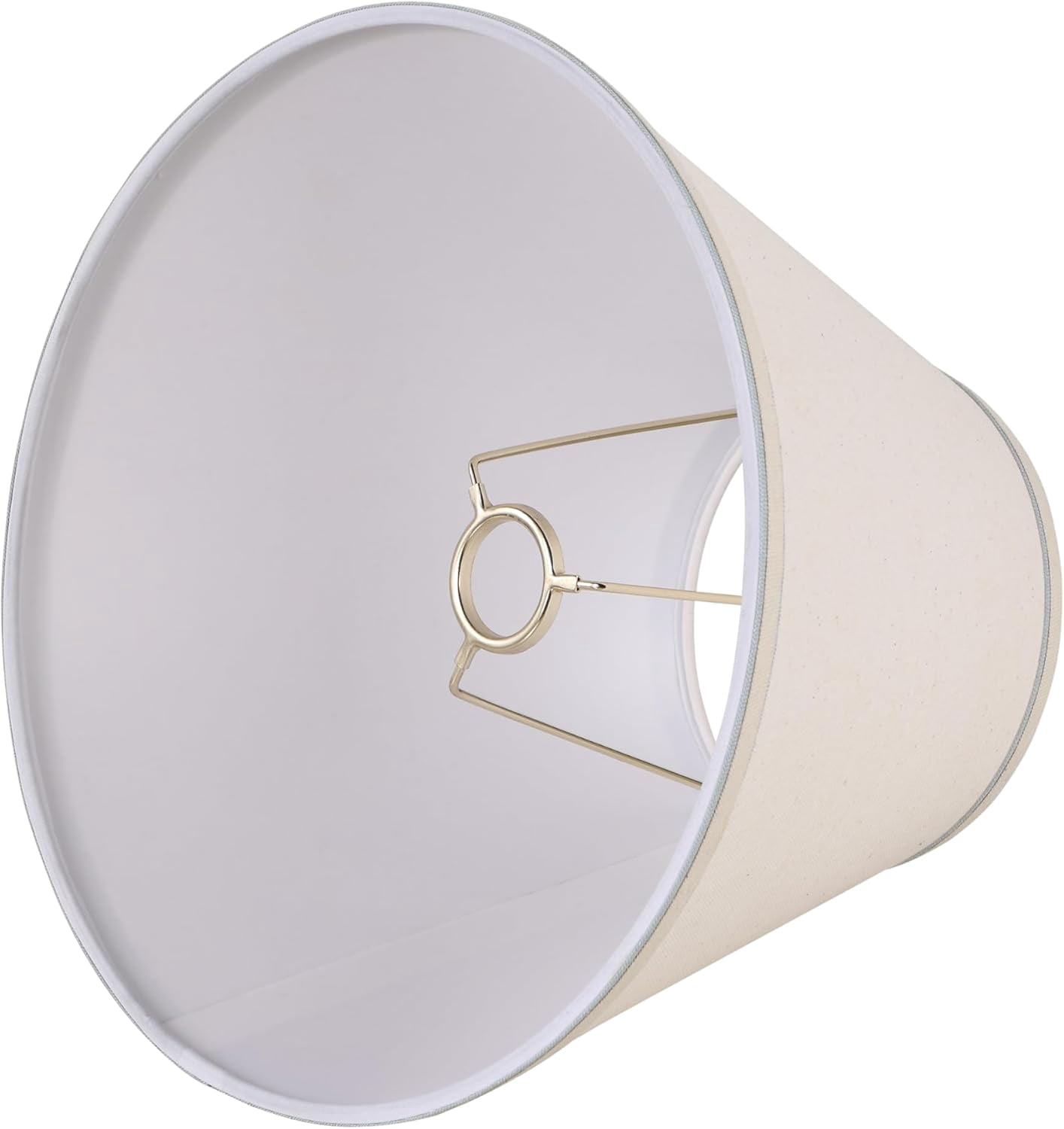 Aspen Creative 58881 Transitional Hardback Empire Shape UNO Construction Lamp Shade in White, 12" wide (6" x 12" x 9")