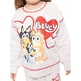 thumbnail image 3 of Valentine's Day Bluey Unisex Toddler Graphic Sweatshirt and Jogger Pants Set, 2-Piece, Sizes 12M-5T, 3 of 7