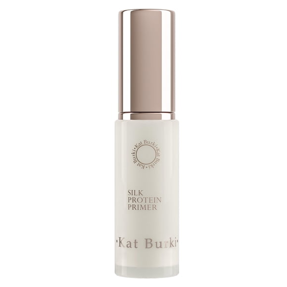 Prebase de proteína de seda Kat Burki. Cuidado de la piel y maquillaje Perfeccionador de la piel con ácido hialurónico y aminoproteínas de seda para hidratar y dar volumen a la piel para una aparienci