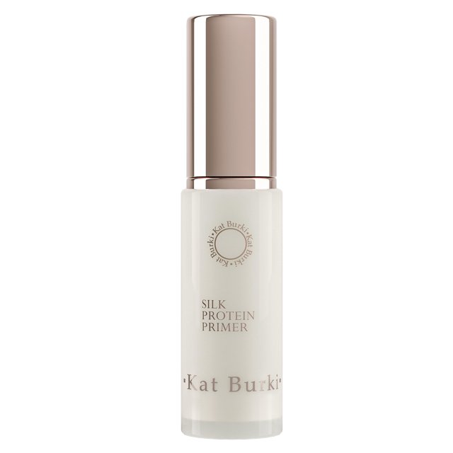 Prebase de proteína de seda Kat Burki. Cuidado de la piel y maquillaje Perfeccionador de la piel con ácido hialurónico y aminoproteínas de seda para hidratar y dar volumen a la piel para una aparienci