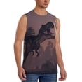 thumbnail image 2 of Fotbe Dinosaur Moonlit Forest Men's Camiseta sin Mangas Estampada para Hombres, Playera Casual para Gimnasio, Entrenamiento, Playa-XX-Large, 2 of 7