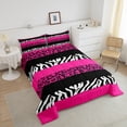 thumbnail image 4 of Erosebridal Leopard Cheetah Print Comforter Sets Twin Size, Zebra Print Comforters & Duvets, Farmhouse Animal Decor, Reversible, 4 of 7