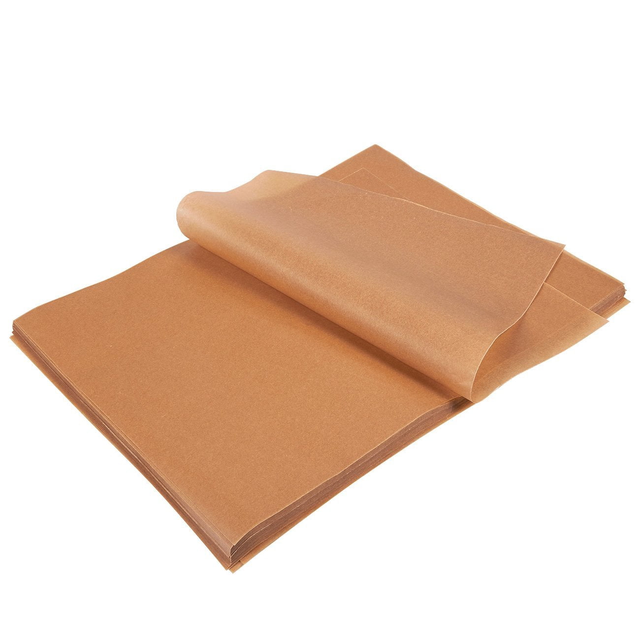 CHEFworth Unbleached Quilon Treated Natural Brown Parchment Paper Baking Sheets Pan Liner 8x12 1000 Sheets for 1/4 pan