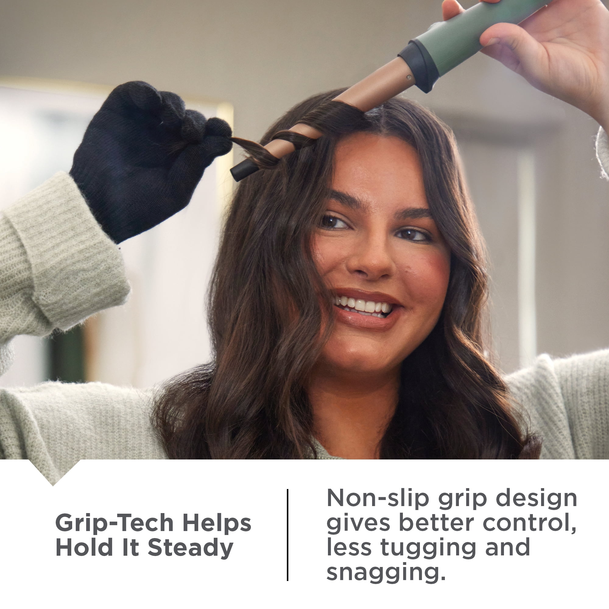 REMINGTON Botanicals Collection ½”-1” Tapered Curling Wand with Plant-Based Micro-Conditioners and Grip-Tech Technology, Green