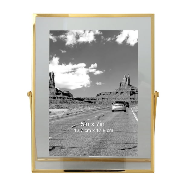 Better Homes & Gardens Brass Floating Photo Frame with Metal Easel