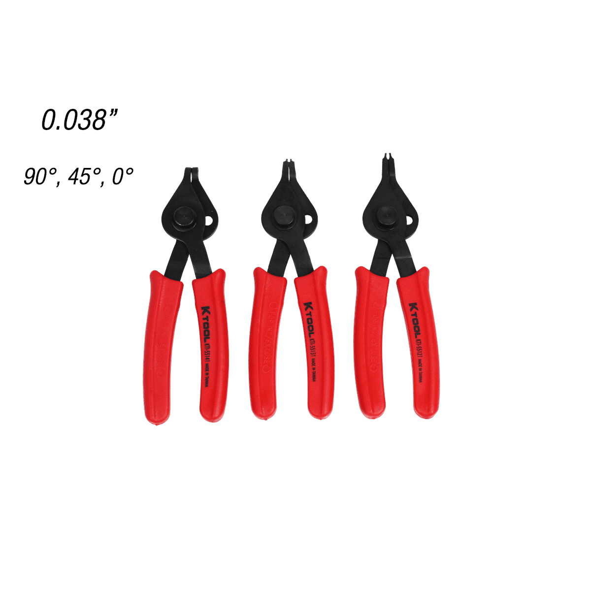 K-Tool 55112 12-pc Reversible Snap Ring Plier Set