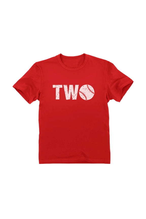 Boys Unisex 2nd Shirt Birthday Gift Birthday Gift for 2 Year Old Baseball Birthday Shirts for Baby Boy for Two Year Old Birthday Party Graphic Tee B Day Toddler Kids T Shirt