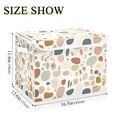 thumbnail image 3 of 16.5x12.6x11.8in Foldable Flip-Top Storage Bin, Dustproof Magic Tape Closure, Ideal for Home & Toy Organization，Elegant Terrazzo Pattern, 3 of 7
