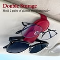thumbnail image 3 of Soporte magnético para gafas de sol para visor de coche KIWEN de cuero, paquete de 2, 3 of 9