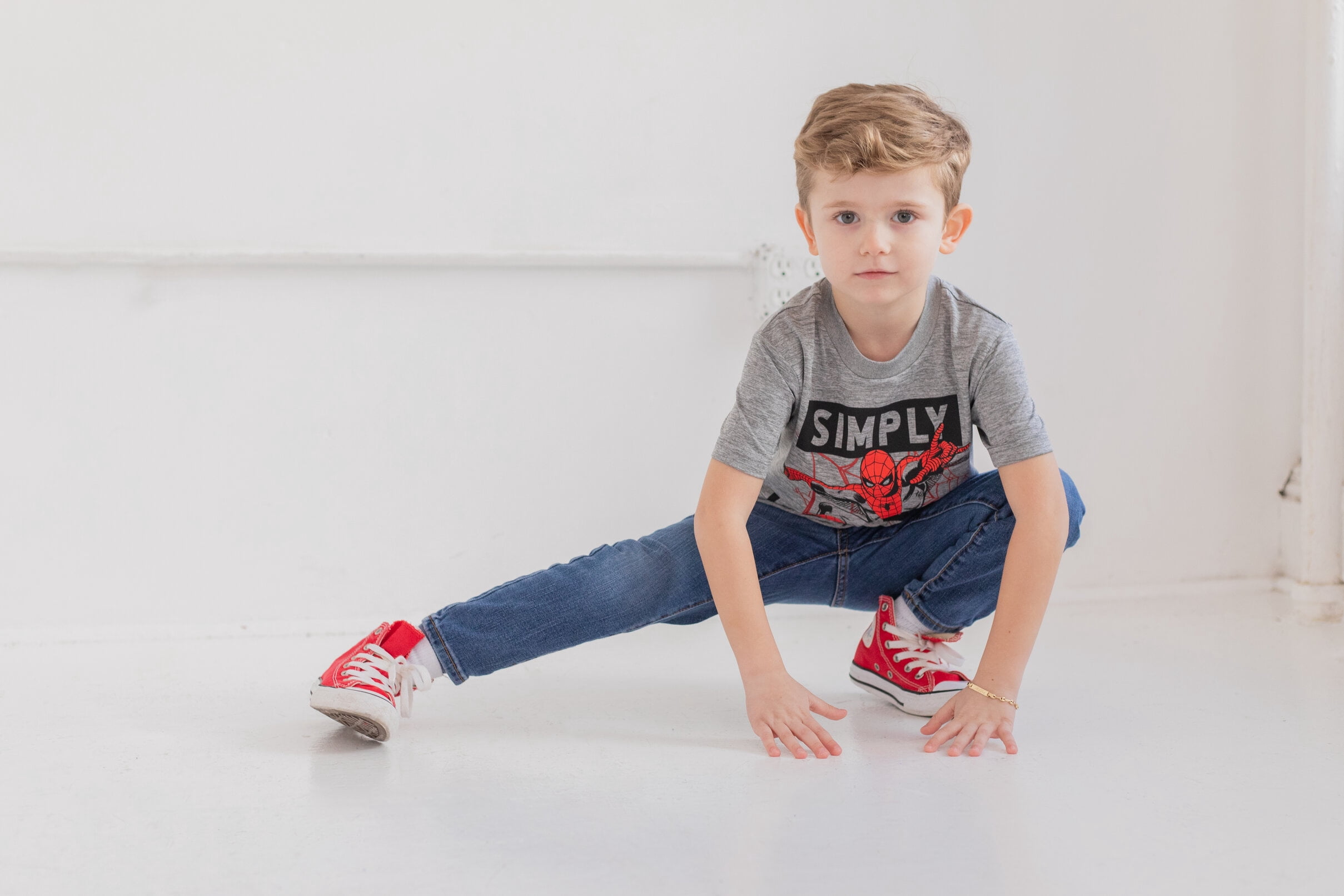 Marvel Avengers Spider-Man Iron Man Captain America Little Boys 4 Pack Athletic T-Shirts Little Kid to Big Kid