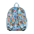 thumbnail image 3 of Basset Hound Dog and Flower Backpack Backpack for School,Cute School Bag,Schoolbag with Adjustable Shoulder Straps & Padded Back,13.8"x11.4"x6", 3 of 6