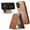 Brown, variant on Decase Wallet Case for iPhone 17, Magnetic Back Cover Compatible with Mag-Safe, Premium PU Leather Slim Shockproof Protective Phone Case with Detachable Card Holder Kickstand,Black