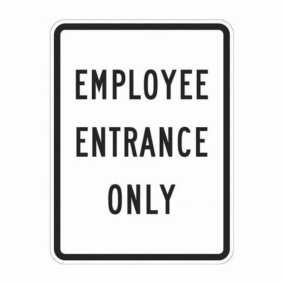 Lyle Rflctv Employee&Visitor Sign,18x12in,Alu T1-1884-EG_12x18