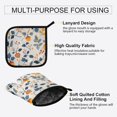 thumbnail image 3 of Yayeee Oven Mitts and Pot Holder Set of 2 Heat Resistant Kitchen Gloves Baking Hot Pad, Acorn Leaves Pattern, 3 of 5