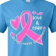 thumbnail image 4 of Inktastic Love, Care, Cure Breast Cancer Awareness Pink Ribbon T-Shirt, 4 of 5