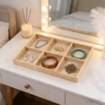 thumbnail image 6 of WEGFTDUOP Wooden Sorting Tray Network Display Wood Storage Divider Organizer Showcase Display Box For Home Handicraft Office Kitchen Storage 6 Grids, 6 of 6