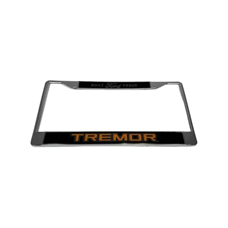 Built Ford Proud Tremor Logo Daytona Lite Matte Black Steel License Plate Frame
