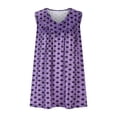 thumbnail image 4 of Lovskoo Tank Tops for Women 2024 Casual V Neck Summer Tops Sleeveless Polka Dots Shirts Sexy Tops Loose T-Shirt Purple, 4 of 7