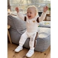 thumbnail image 5 of BemeyourBBs Baby Boy Little Brother Daddy's Mini Outfit Baby Boys Spring Fall Winter Clothes Bear Embroidered Long Sleeve Romper and Side Striped Pants 2 Piece Set, 5 of 9