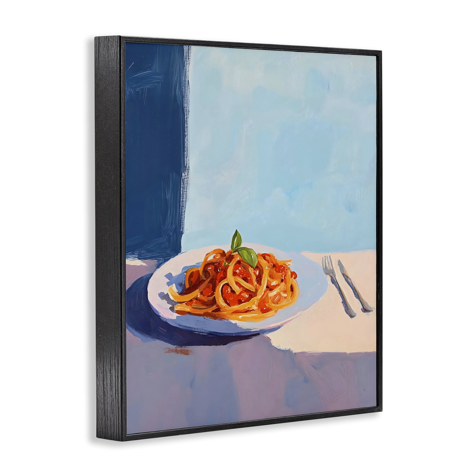 Stupell Industries Italian Spaghetti on Plate Black Framed Giclee Art, design by The Prints Vibe