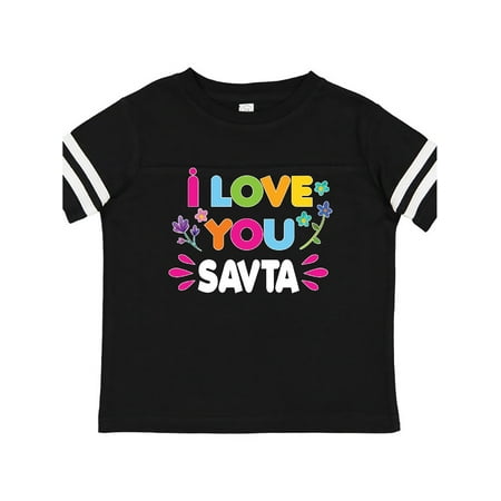 

Inktastic I Love You Savta with Flowers Gift Toddler Toddler Girl T-Shirt