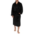 thumbnail image 1 of Bata de Forro Polar Comfort-Soft para Hombre IZOD, Negra, Talla Única, 1 of 3