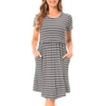 thumbnail image 6 of Bearsland Women’s Short Sleeve Midi Maternity Nursing Dress Casual  Breastfeeding Dress with Pocket, 6 of 6