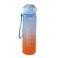 thumbnail image 1 of Termos para agua de plástico con marcador de tiempo Taza de bebida a prueba de fugas deportiva (Azul), 1 of 4
