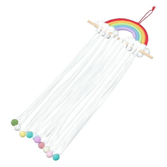 Hair Bows Holder Rainbow Tassels Hair Clips Organizer Hair Accessories Storage Holder