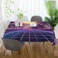 thumbnail image 3 of Yayeee Tablecloths 54" x 54" Rectangle Wrinkle Resistant Party Table Cover, Night Purple Road, 3 of 8