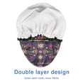 thumbnail image 4 of Shower Caps,Purple Boho Tribal Floral and Mandalas Pattern Waterproof Shower Cap for Women 4 Pieces,Double Reusable Hair Cover for Shower PEVA Elastic Stretch Hem, 4 of 7