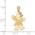 thumbnail image 3 of 14K Two-Tone Aa Diamond Kid Pendant (25 X 15) Made In United States xk198aa, 3 of 5