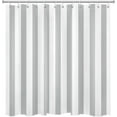 thumbnail image 4 of Grey and White Striped Fabric Shower Curtain for Bathroom with 12 Hooks, Geometric Vertical Stripe Shower Curtains for Bathroom, Modern Farmhouse Chic Style Bathroom Shower Curtains, 72x84 Inch, 4 of 6