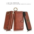 thumbnail image 3 of iPhone XS Max Wallet Detachable Case, Dteck [Weave Style] Zipper Purse Phone Case Multi-functional Folio Flip Leather Removable Magnetic Back Cover For Apple iPhone XS Max, Brown, 3 of 10