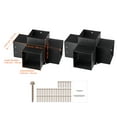 thumbnail image 3 of KFFKFF Pergola Support Kit 6''x6''(Interior Dimensions 5.6x5.6), Pair of 4-Way Robust Corner Support for Woodworking DIY Post Foundation Kit, Simple Assembly for Wooden Beams of Gazebos, 3 of 9