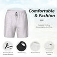 thumbnail image 3 of Logiee Kawaii Cat Paw Print Men's Swim Trunk,Quick Dry Board Shorts ,Men's Swim Trunks with Compression Liner, Bathing Suits with Pockets-Medium, 3 of 6