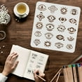 thumbnail image 3 of 1pc Stencil 30x30cm Reusable Evil Eyes Pattern Drawing Stencil Devil's Eye Painting Template Eyes Stencil for Painting on Wall Canvas Tile Furniture and Paper, 3 of 6