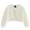 White, variant on ANINEO Girls Long Sleeve Sparkle Bolero Cardigan Kids Button Closure Knitted Shrug Cropped Sweaters Tops 1-5 Years