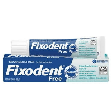 Fixodent Complete Free Denture Adhesive Cream 2.4 Oz RDD10