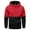 09 Red, variant on Mens Fleece Hoodies Lightweight Color Block Drawstring Pullover Tops Outdoors Casual Athletic Hooded Sweatshirt with Pocket